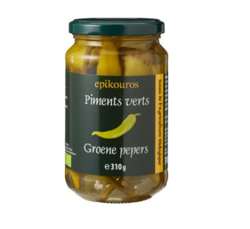 Groene pepperoni in pekel van Epikouros, 6 x 310 g